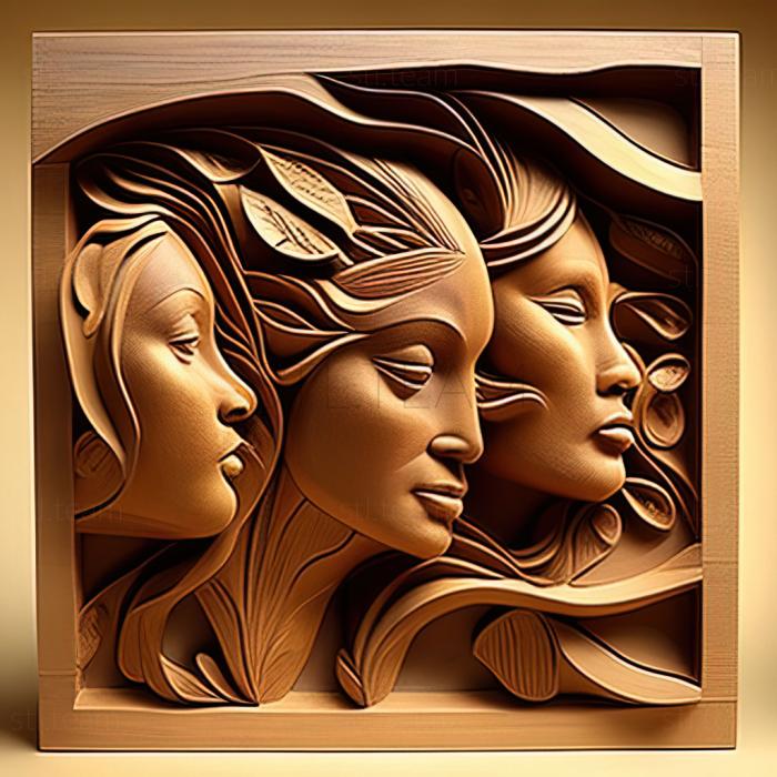 3D модель Мейбл Роллінз Гарріс, американська художниця (STL)